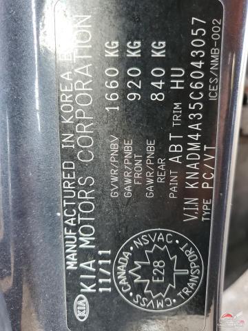 KNADM4A35C6043057 2012 KIA RIO photo no. 12