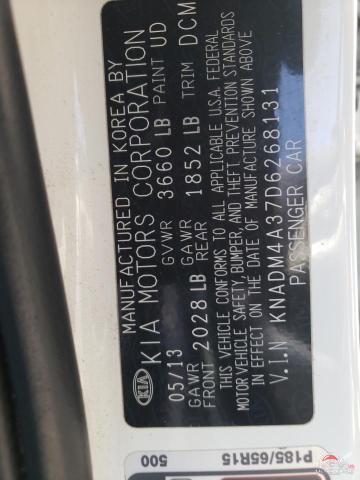 KNADM4A37D6268131 2013 KIA RIO photo no. 12
