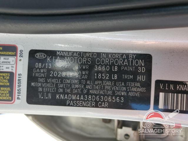 KNADM4A38D6306563 2013 KIA RIO photo no. 12