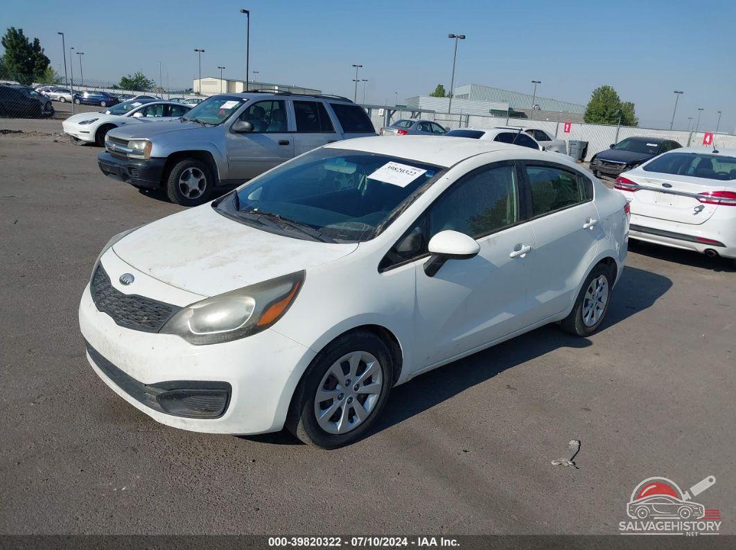 KNADM4A37E6368392 2014 KIA RIO photo no. 2