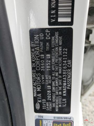 KNADM4A38E6341122 2014 KIA RIO photo no. 12