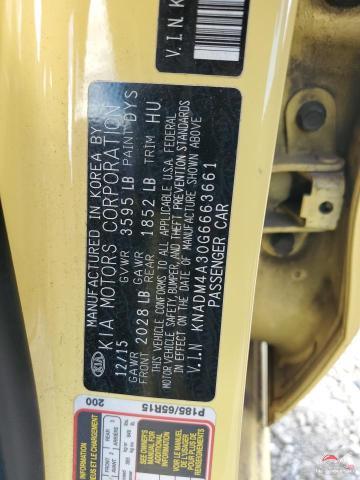 KNADM4A30G6663661 2016 KIA RIO photo no. 12