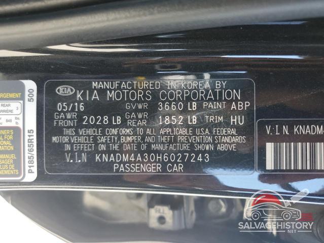 KNADM4A30H6027243 2017 KIA RIO photo no. 12