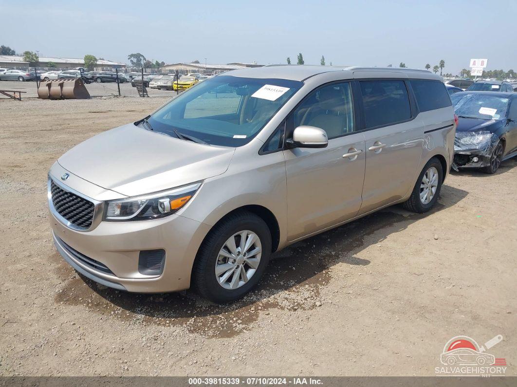 KNDMB5C17G6196801 2016 KIA SEDONA photo no. 2