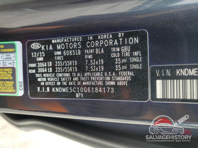 KNDME5C10G6184173 2016 KIA SEDONA photo no. 13