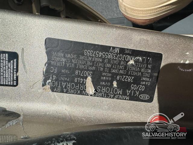 KNDJC733855457353 2005 KIA SORENTO photo no. 10