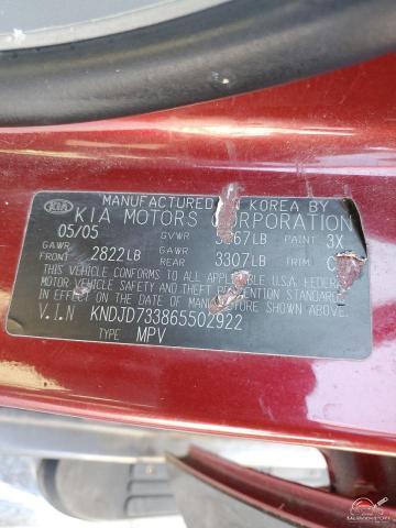 KNDJD733865502922 2006 KIA SORENTO photo no. 12
