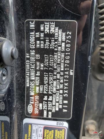 5XYKT3A17BG108752 2011 KIA SORENTO photo no. 13