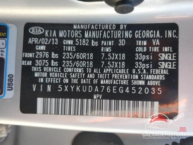 5XYKUDA76EG452035 2014 KIA SORENTO photo no. 13