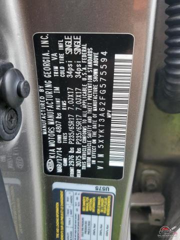 5XYKT3A62FG575594 2015 KIA SORENTO photo no. 13