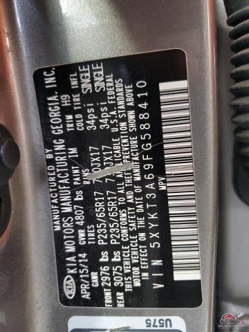 5XYKT3A69FG588410 2015 KIA SORENTO photo no. 13