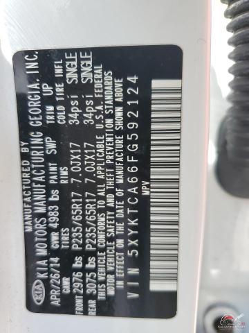 5XYKTCA66FG592124 2015 KIA SORENTO photo no. 12