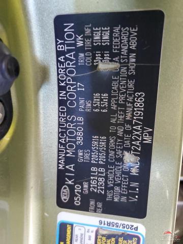KNDJT2A2XA7191863 2010 KIA SOUL photo no. 13