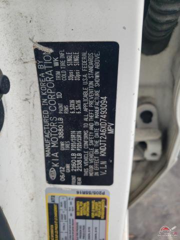 KNDJT2A6XD7493094 2013 KIA SOUL photo no. 12
