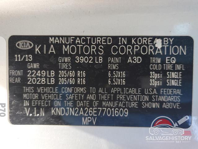 KNDJN2A26E7701609 2014 KIA SOUL photo no. 12