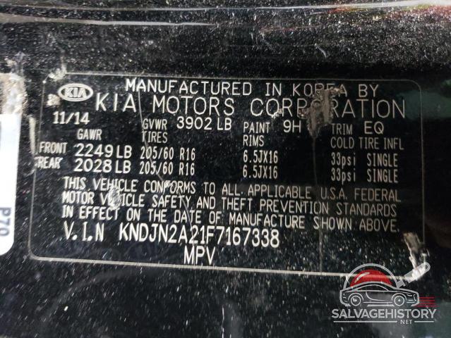 KNDJN2A21F7167338 2015 KIA SOUL photo no. 13