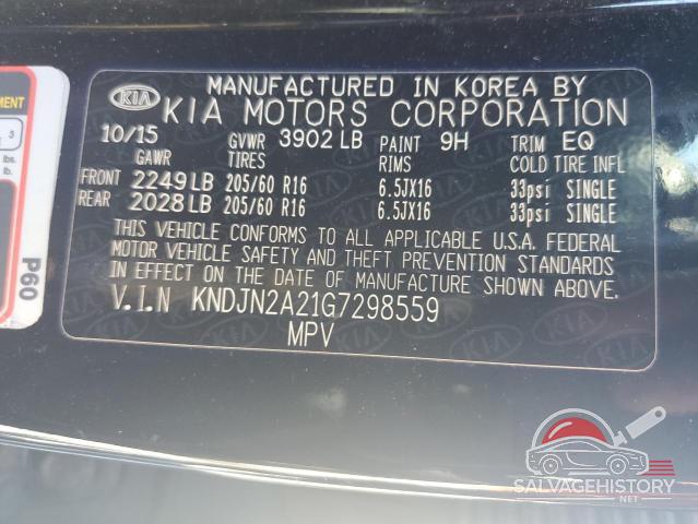 KNDJN2A21G7298559 2016 KIA SOUL photo no. 14
