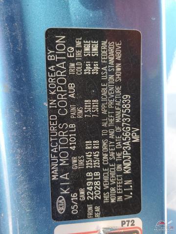 KNDJP3A56G7375839 2016 KIA SOUL photo no. 14