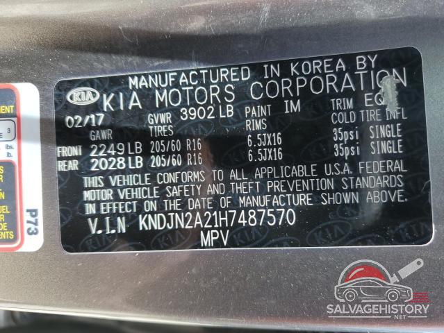 KNDJN2A21H7487570 2017 KIA SOUL photo no. 13