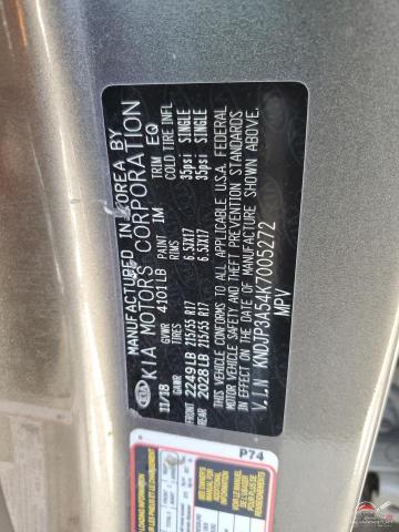 KNDJP3A54K7005272 2019 KIA SOUL photo no. 12