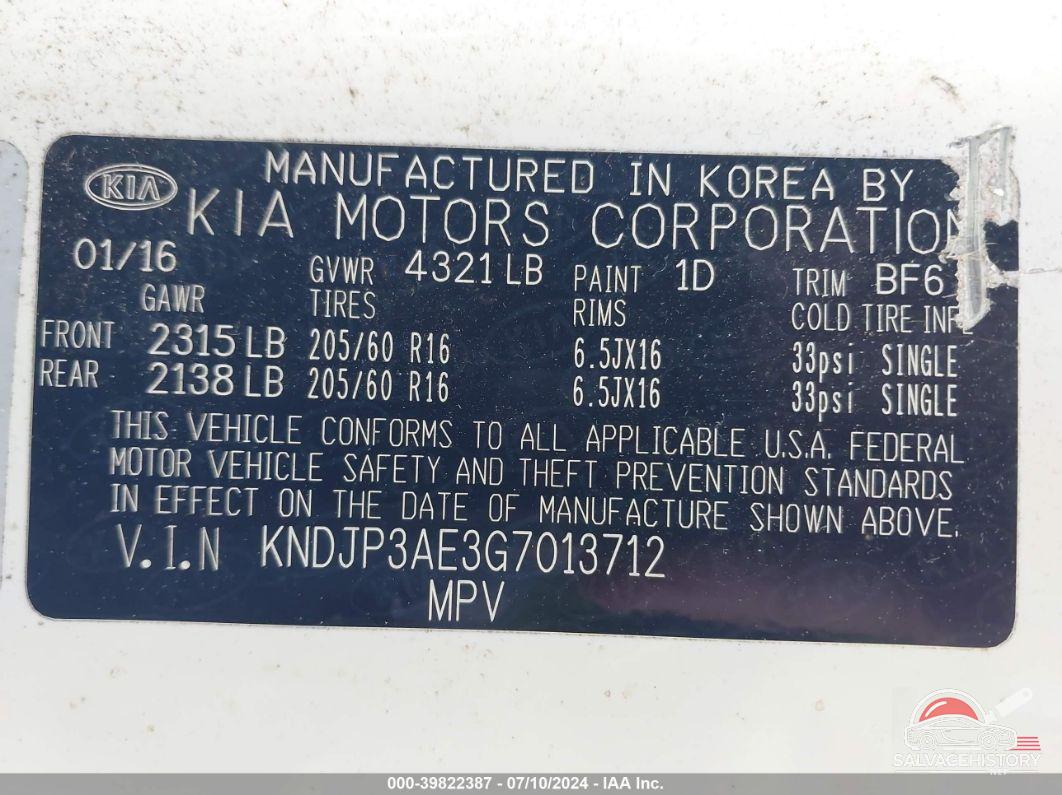 KNDJP3AE3G7013712 2016 KIA SOUL EV photo no. 9