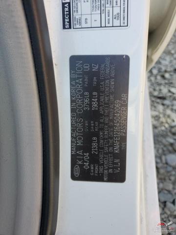 KNAFE121645042069 2004 KIA SPECTRA photo no. 12