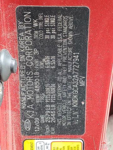 KNDKGCA32A7727941 2010 KIA SPORTAGE photo no. 13