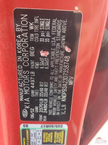 KNDPB3A23D7358748 2013 KIA SPORTAGE photo no. 13