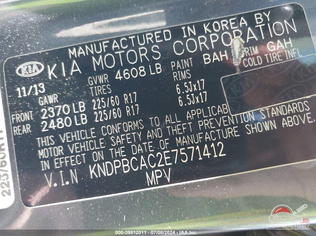 KNDPBCAC2E7571412 2014 KIA SPORTAGE photo no. 9