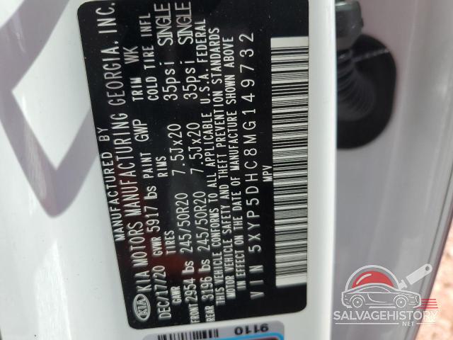 5XYP5DHC8MG149732 2021 KIA TELLURIDE photo no. 12