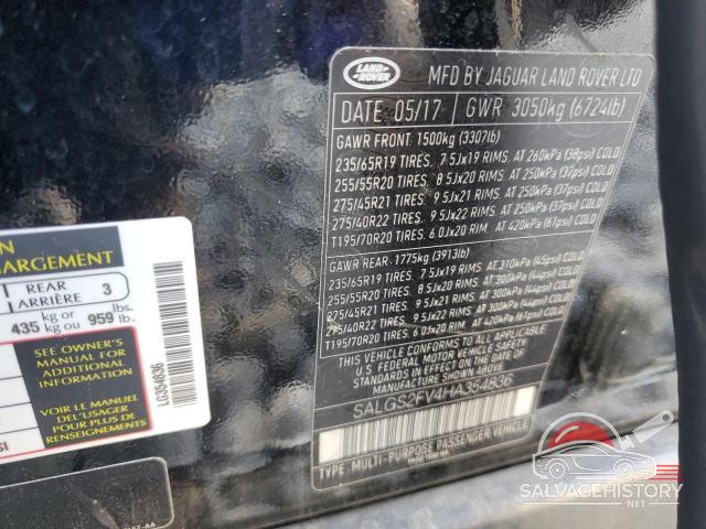 SALGS2FV4HA354836 2017 LAND ROVER RANGEROVER photo no. 13