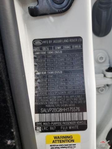 SALVP2BG8HH175576 2017 LAND ROVER RANGEROVER photo no. 12
