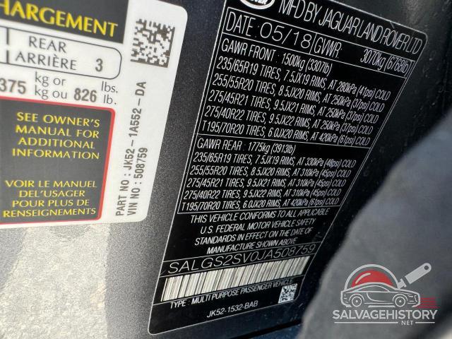 SALGS2SV0JA508759 2018 LAND ROVER RANGEROVER photo no. 13