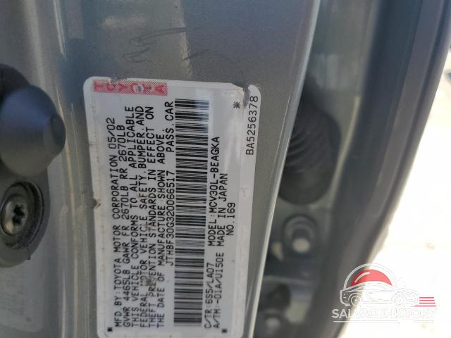 JTHBF30G320066517 2002 LEXUS ES300 photo no. 12