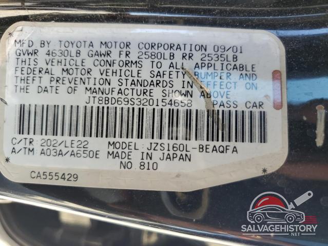 JT8BD69S320154658 2002 LEXUS GS300 photo no. 12