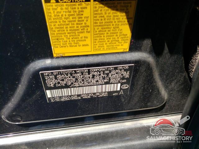 JTHBH96S565023394 2006 LEXUS GS300 photo no. 12