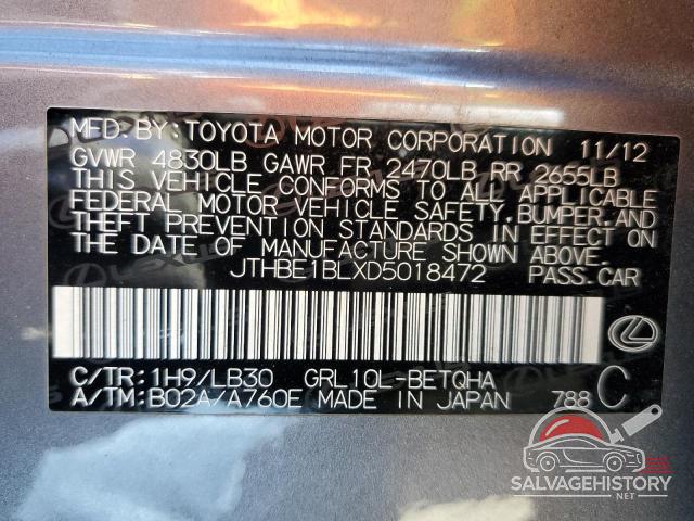 JTHBE1BLXD5018472 2013 LEXUS GS350 photo no. 12