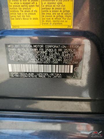 JTHBN96S165011588 2006 LEXUS GS430 photo no. 13