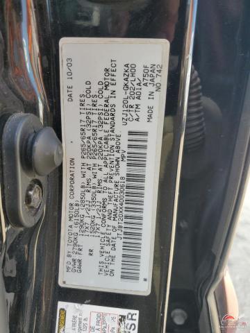 JTJBT20XX40030618 2004 LEXUS GX photo no. 13