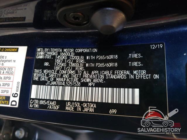 JTJAM7BX4L5251538 2020 LEXUS GX photo no. 13