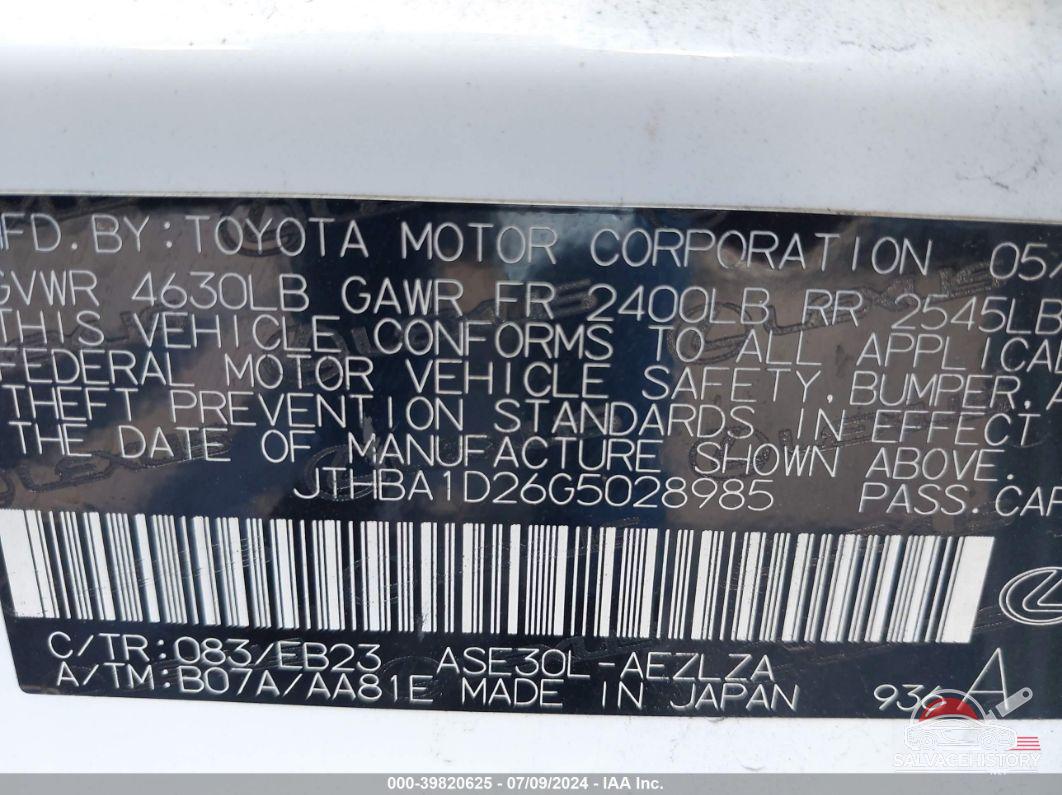 JTHBA1D26G5028985 2016 LEXUS IS 200T photo no. 9