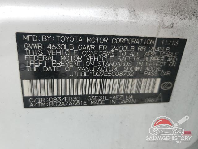 JTHBE1D27E5008732 2014 LEXUS IS photo no. 12