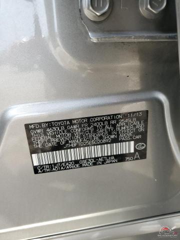 JTHBF1D25E5020892 2014 LEXUS IS photo no. 12