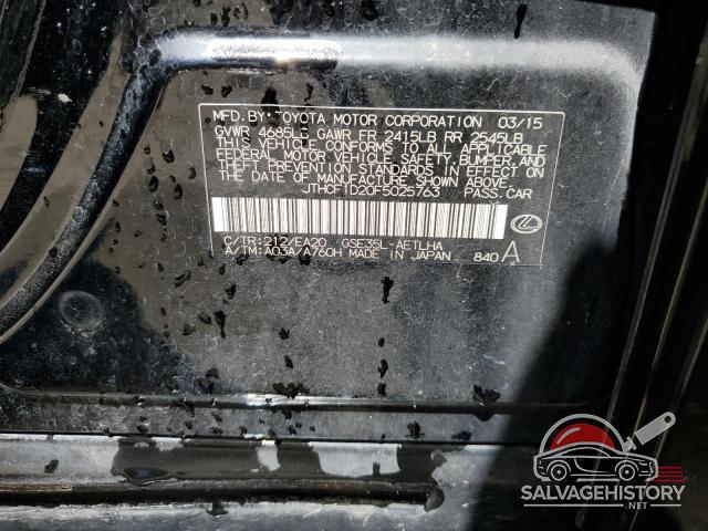 JTHCF1D20F5025763 2015 LEXUS IS photo no. 12