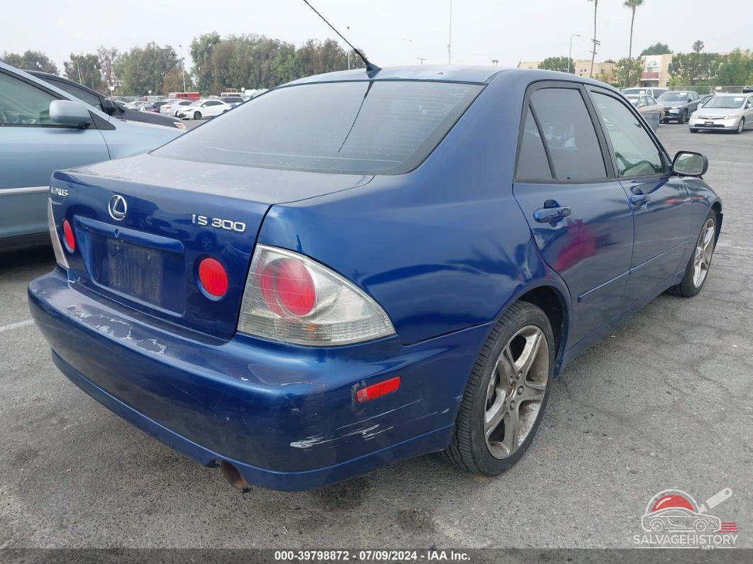 JTHBD182510032077 2001 LEXUS IS 300 photo no. 4