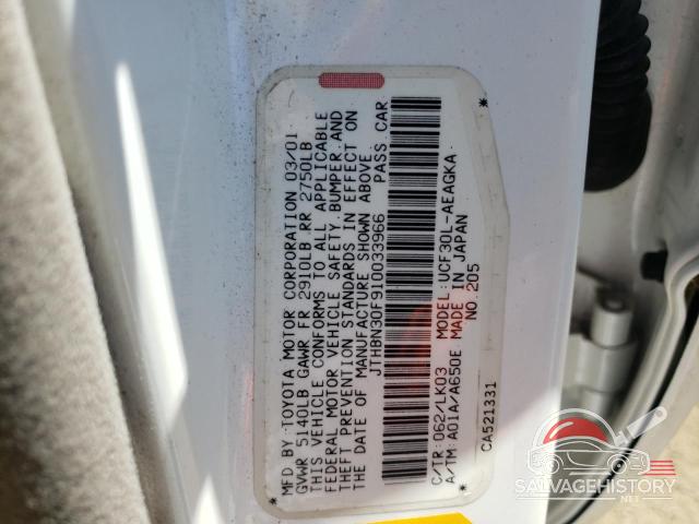 JTHBN30F910033966 2001 LEXUS LS430 photo no. 12