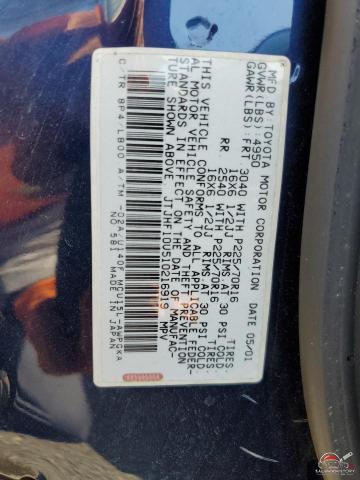 JTJHF10U510216919 2001 LEXUS RX300 photo no. 14