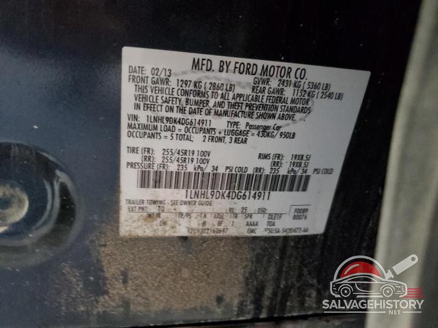 1LNHL9DK4DG614911 2013 LINCOLN MKS photo no. 13