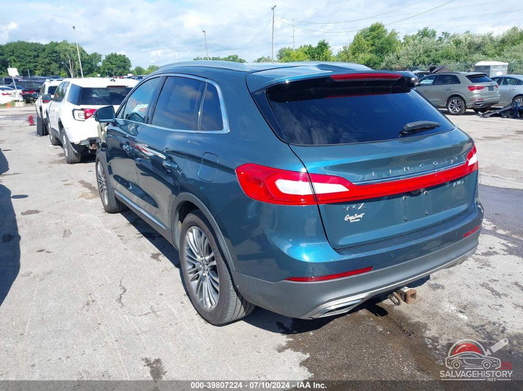 2LMPJ8LRXGBL74483 2016 LINCOLN MKX photo no. 3