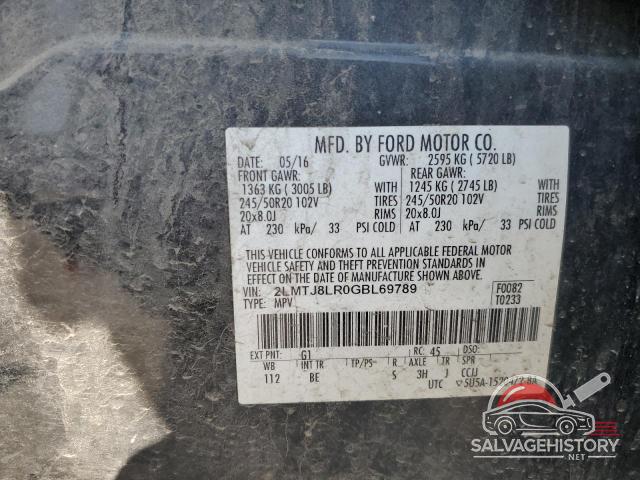 2LMTJ8LR0GBL69789 2016 LINCOLN MKX photo no. 13